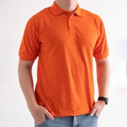 0925-88 оранжевое мужское поло (полномерные, 4 ед. размеры норма: S.M.XL.2XL) фото