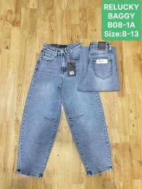0008-1# синие детские джинсы relucky (стрейч-коттон, 6 ед, размеры детские: 8-13) выдача на следующий день фото