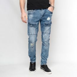 8332 FANGSIDA джинсы мужские голубые стрейчевые (8 ед. размеры: 28.29.30.31.2/32.33.34) фото