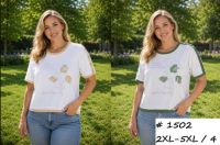 1502 # выбор цвета женская футболка (трикотаж, 4 ед, размеры батал: 2XL-5XL) выдача на следующий день фото