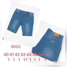 9023 # синие мужские джинсовые шорты (стрейч, 8 ед. размеры батал: 40. 41. 42. 43. 44. 46. 48. 50) выдача на следующий день фото