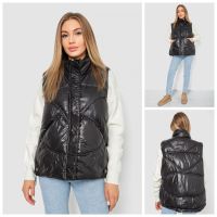 0915-1* черная женская жилетка (синтепон, 5 ед. размеры норма: M. L. XL. 2XL, могут повторяться) выдача на следующий день фото
