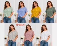 8821 # выбор цвета женская трикотажная футболка (4 ед, размеры батал: 2XL-5XL) выдача на следующий день фото