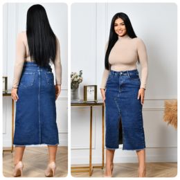 купить 0753 # синяя женская юбка (LADY N, стрейч, 6 ед. размеры норма: 25-30) выдача на следующий день оптом