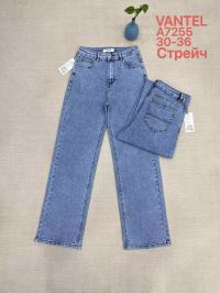 7255# голубые женские джинсы vanver (стрейч коттон, 6 ед, размеры батал: 30-36) выдача на следующий день фото