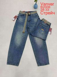 2006# синие женские джинсы vanver (стрейч коттон, 6 ед, размеры полубатал: 28-33) выдача на следующий день фото