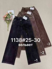 1138# выбор цвета женские брюки Fudeyan (вельвет, 6 ед, размеры норма: 25-30) выдача на следующий день фото