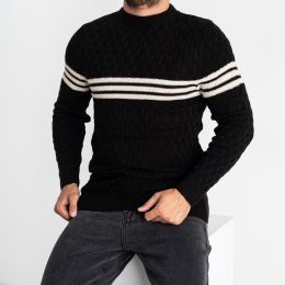 4042-2 Trend Stop ЧЁРНЫЙ свитер мужской полубатальный (3 ед. размеры: XL.2XL.3XL) фото