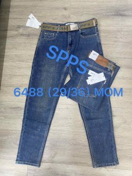 6488 синие мужские джинсы MOM ( SPPS, коттон, 8 ед. размеры норма: 29. 30. 31. 32. 32. 33. 34. 36) фото