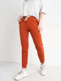 1499-4 ТЕРРАКОТ YOLA спортивные штаны женские из турецкой петли (4 ед. размеры: S.M.L.XL) фото