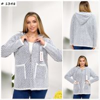 1348 # мікс кольорів жіночий кардиган з альпаки (10 од, розміри батал: 54-56 уінверсальний) видача наступного дня фото
