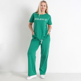 0187-7 зеленый женский спортивный костюм (футболка + штаны) (5'TH AVENUE, 3 ед. размеры батал: 48. 50. 52) фото