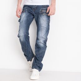 1292 синие мужские джинсы (MIGACH, коттон, 7 ед. размеры молодежка: 28. 29. 30. 31. 32. 33. 34) фото