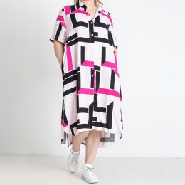 8329-4* розовое женское платье (BASE, 5 ед. размеры батал: XL. 2XL. 3XL. 4XL. 5XL) выдача на следующий день фото