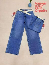 2007# синие женские джинсы vanver (стрейч коттон, 6 ед, размеры полубатал: 28-33) выдача на следующий день фото