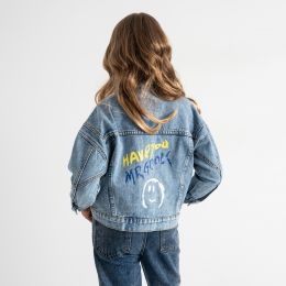 0921-6B* голубая подростковая джинсовая куртка (MODA, на 9-11 лет, 3 ед. размер на бирках: 130.140.150) выдача на следующий день фото