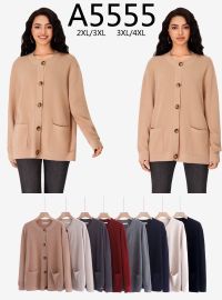 купить 5555 # микс цветов женский свитер (Kiss me, 10 ед, размеры батал: 2XL/4XL) выдача на следующий день оптом