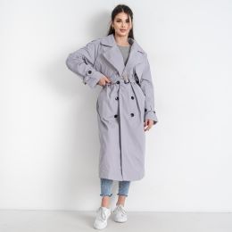 7560-6 один универсальный размер 44-50 серое женское пальто (удлиненное) фото