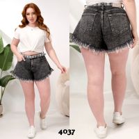 4037# серые женские шорти, стрейч-коттон (6 ед, размеры полубатал: 28-33) выдача на следующий день фото
