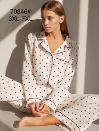70346#  женская пижама (рубчик, 5 ед, размеры батал: 3XL-7XL) выдача на следующий день фото