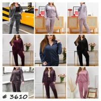 3610 # выбор цвета женский спортивный костюм (велюр, 3 ед, размеры батал: 54, 56, 58) выдача на следующий день фото
