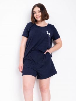 купить 14810-2 синий женский спортивный костюм (SARA, трикотаж, 4 ед. размеры полубатал: 46-48. 46-48. 50-52. 50-52) оптом