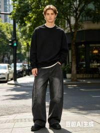 25119 # серые мужские джинсы (коттон, 7 ед, размеры норма: M. L. L. XL. XL. 2XL. 3XL) выдача на следующий день фото