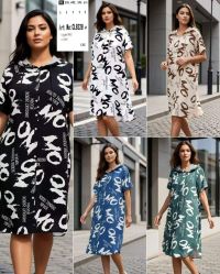 купить 8328# выбор цвета женское платье (BASE, штапель, 5 ед, размеры батал: 2XL-6XL) выдача на следующий день оптом