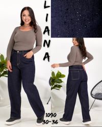 1090 # синие женские джинсы (Liana, стрейчч коттон, 6 ед, размеры батал: 30-36) выдача на следующий день фото