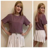 1299-24 * фиолетовый женский топ (трикотаж, 4 ед. размеры норма: S. М. L. XL) выдача на следующий день фото