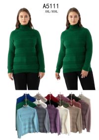 5111 микс цветов женский свитер ( 5 ед, размеры батал: 2xl-3xl) фото