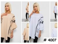 4007# выбор цвета женская футболка оверсайз (4 ед, размеры оверсайз: 4XL-5XL) выдача на следующий день фото