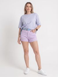 купить 0668-344 фиолетовые женские шорты  (VANVER, стрейчевые, 4 ед. размеры батал:30. 30. 30. 30) оптом