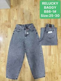 купить 0086# серые женские джинсы (Relucky, коттон, 6 ед, размеры норма: 25-30) выдача на следующий день оптом