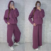0620-23 фрезовый женский спортивный костюм (5`th Avenue, турецкая трехнитка, флис, 3 ед, размеры норма: 42, 44, 46) фото