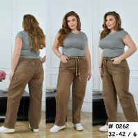 0262# коричневые женские джинсы (LADY N, стрейч коттон, 6 ед, размеры батал: 32-42) выдача на следующий день фото
