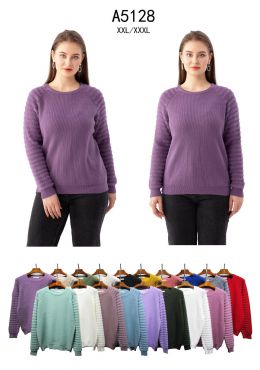 5128* микс цветов женский свитер (Kiss me, 10 ед, размеры батал: 2XL-3XL) выдача на следующий день фото