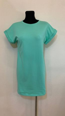 1297-74 * бирюзовая женская туника (трикотаж, 4 ед. размеры норма: S. М. L. XL) выдача на следующий день фото