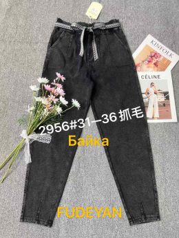 2956# серые женские джинсы на байке (Fudeyan, 6 ед, размеры батал: 31-36) выдача на следующий день фото