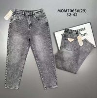 7065 # серые женские джинсы (Vindasion, стрейч коттон, 6 ед, размеры батал: 32-42) выдача на следующий день фото