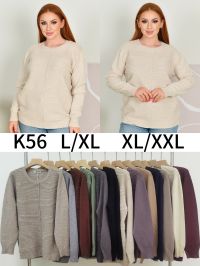 0056 # микс цветов женский свитер (Kiss me, 10 ед, размеры полубатал: L/XL-XL/2XL) выдача на следующий день фото