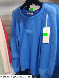 0336 # микс цветов женский свитер (Kiss me, 10 ед, размеры батал: 2XL/3XL) выдача на следующий день фото