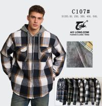 0107 # микс цветов мужская рубашка-куртка на меху (Aolong, 5 ед, размеры норма: XL-5XL) выдача наступного дня фото