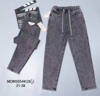 купить 5054 # серые женские джинсы мом (VINDASION, стрейчевые, 6 ед. размеры батал: 31-38) выдача на следующий день оптом