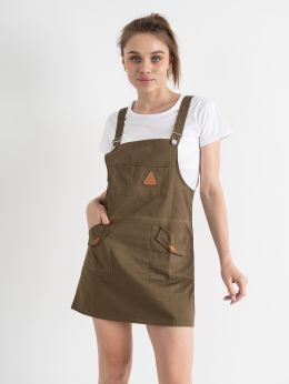 0838-77 * хаки женский комплект из сарафана и футболки (XINYUE, коттон, 5 ед. универсальный размер норма: 42-48) выдача на следу фото