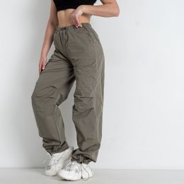 купить оптом джинсы 5333-72* темно-зеленые женские штаны (DORIMODES, плащевка, 5 ед. размеры норма: S. M. L. XL. 2XL) выдача на следующий день недорого