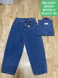 купить 0108# синие женские джинсы (Relucky, 6 ед, размеры батал: 31-38) выдача на следующий день оптом