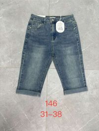купить 0146# синие женские джинсовые шорты (New Jeans, стрейч, 6 ед, размеры батал: 31-38) выдача на следующий день оптом