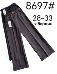 8697# выбор цвета женские брюки Fudeyan (габардин, 6 ед, размеры полубатал: 28-33) выдача на следующий день фото
