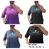 25108# микс цветов женская футболка oversize (95% коттон, 6 ед, размеры полубатал: 46-52, 52-58) выдача на следующий день фото